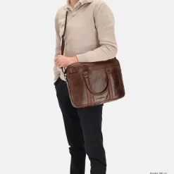 Heren Laptoptassen | Dames Laptoptassen^Hide & Stitches Next Navajo laptoptas 14 inch bruin