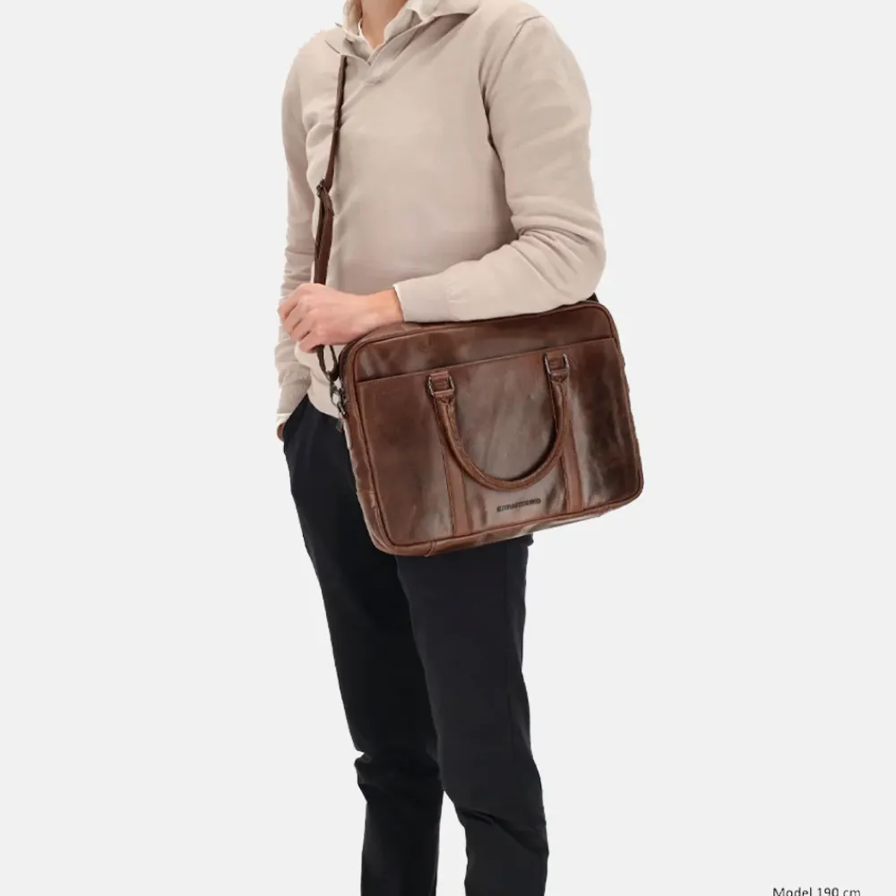Heren Laptoptassen | Dames Laptoptassen^Hide & Stitches Next Navajo laptoptas 14 inch bruin