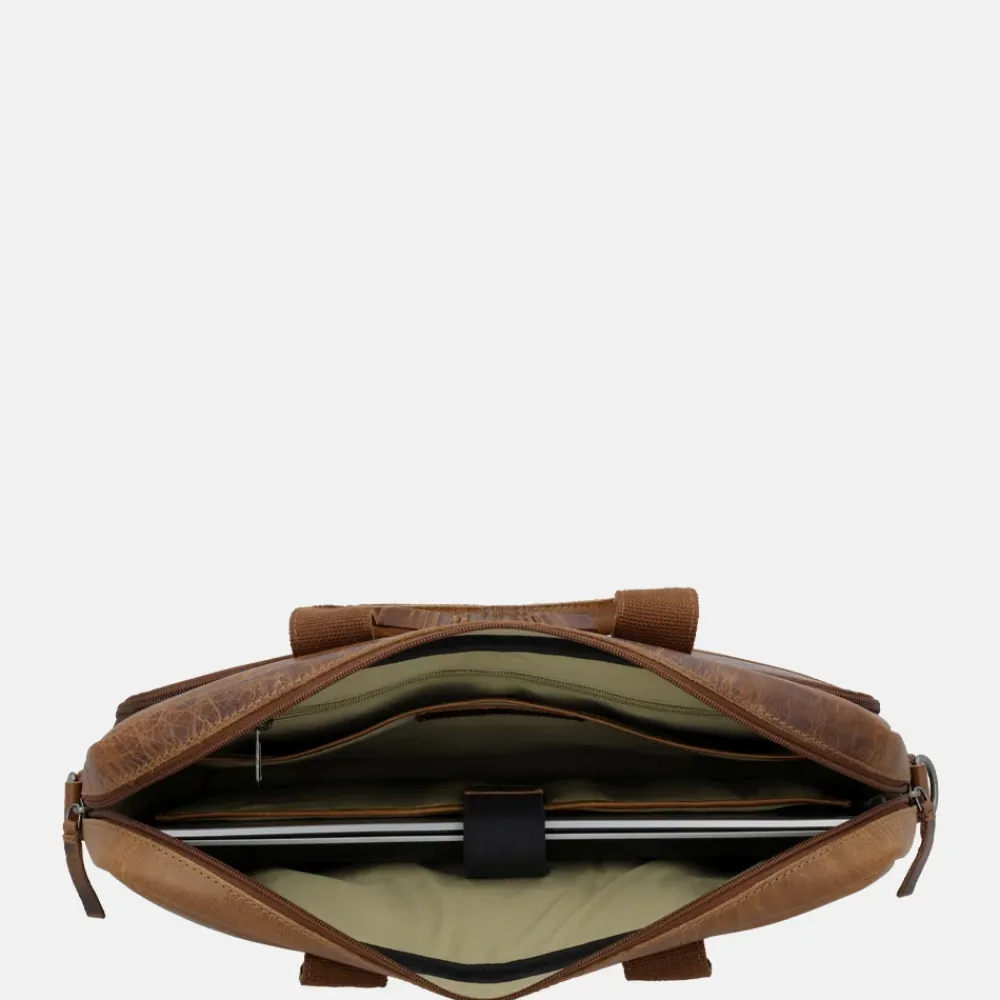Heren Laptoptassen^Hide & Stitches Next Navajo laptoptas 15.6 inch bruin
