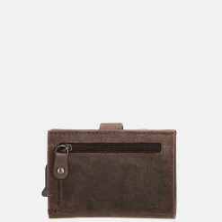 Pasjeshouders | Heren Portemonnees^Hide & Stitches pasjeshouder donkerbruin