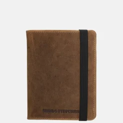 Paspoorthoesjes^Hide & Stitches paspoorthoes bruin