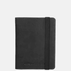 Paspoorthoesjes^Hide & Stitches paspoorthoes zwart