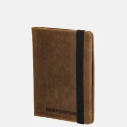 Paspoorthoesjes^Hide & Stitches paspoorthoes bruin