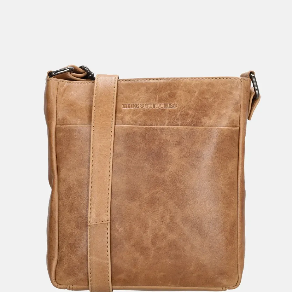 Schoudertassen^Hide & Stitches Porto schoudertas taupe