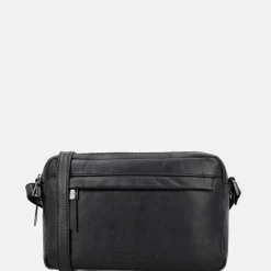 Schoudertassen^Hide & Stitches Porto schoudertas black