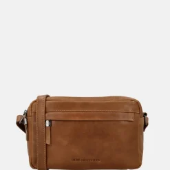Schoudertassen^Hide & Stitches Porto schoudertas brown