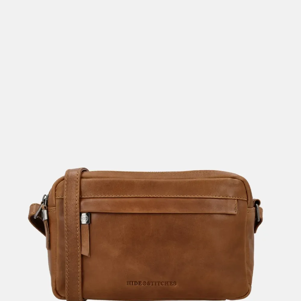 Schoudertassen^Hide & Stitches Porto schoudertas brown