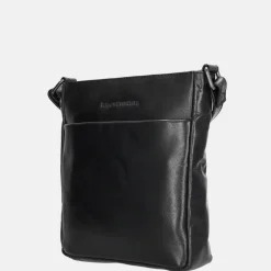Schoudertassen^Hide & Stitches Porto schoudertas black
