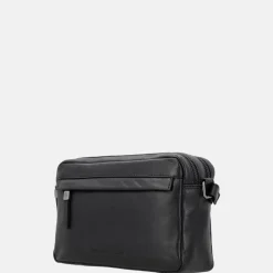 Schoudertassen^Hide & Stitches Porto schoudertas black