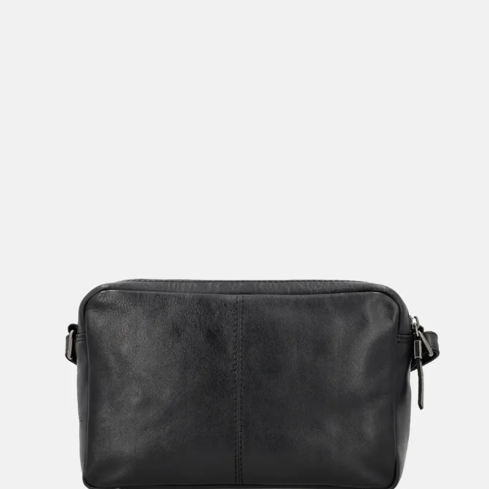 Schoudertassen^Hide & Stitches Porto schoudertas black
