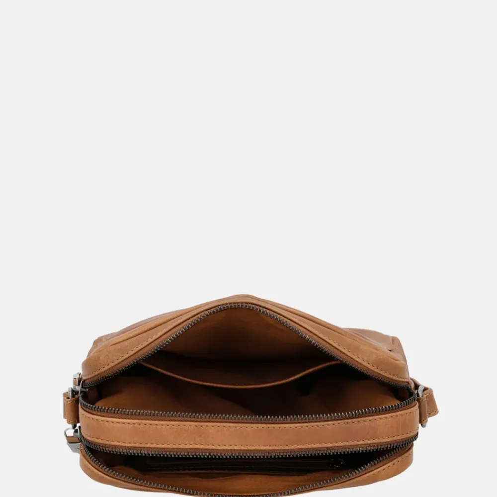 Schoudertassen^Hide & Stitches Porto schoudertas brown