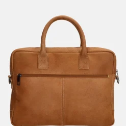 Heren Laptoptassen | Dames Laptoptassen^Hide & Stitches Promotie laptoptas 15.6 inch cognac