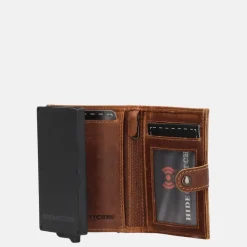 Pasjeshouders | Heren Portemonnees^Hide & Stitches Safety Wallet pasjeshouder cognac
