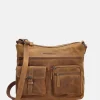 Schoudertassen^Hide & Stitches schoudertas brown