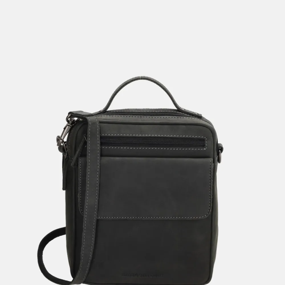 Schoudertassen^Hide & Stitches schoudertas black
