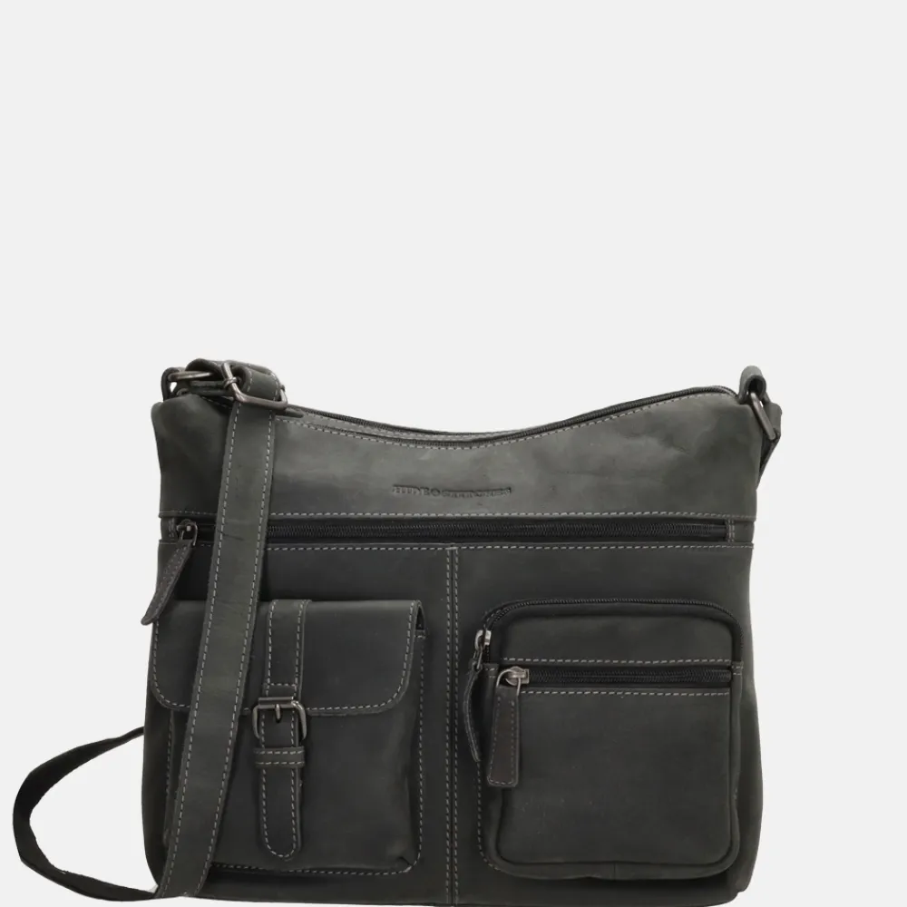 Schoudertassen^Hide & Stitches schoudertas black