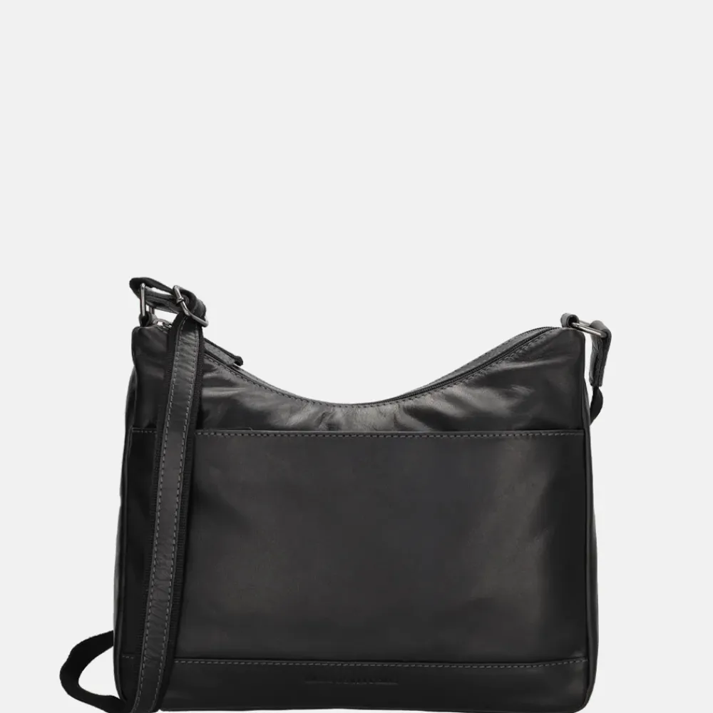 Crossbody Tassen^Hide & Stitches schoudertas M zwart