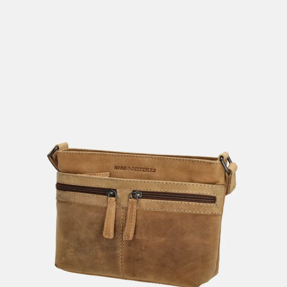 Schoudertassen^Hide & Stitches schoudertas bruin