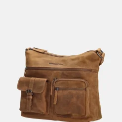 Schoudertassen^Hide & Stitches schoudertas brown