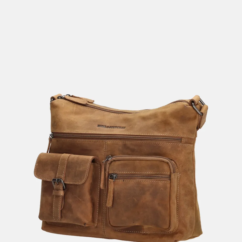 Schoudertassen^Hide & Stitches schoudertas brown