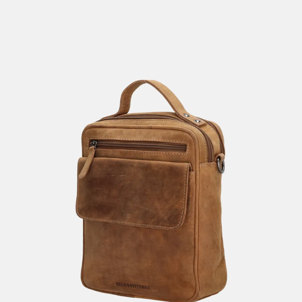 Schoudertassen^Hide & Stitches schoudertas brown