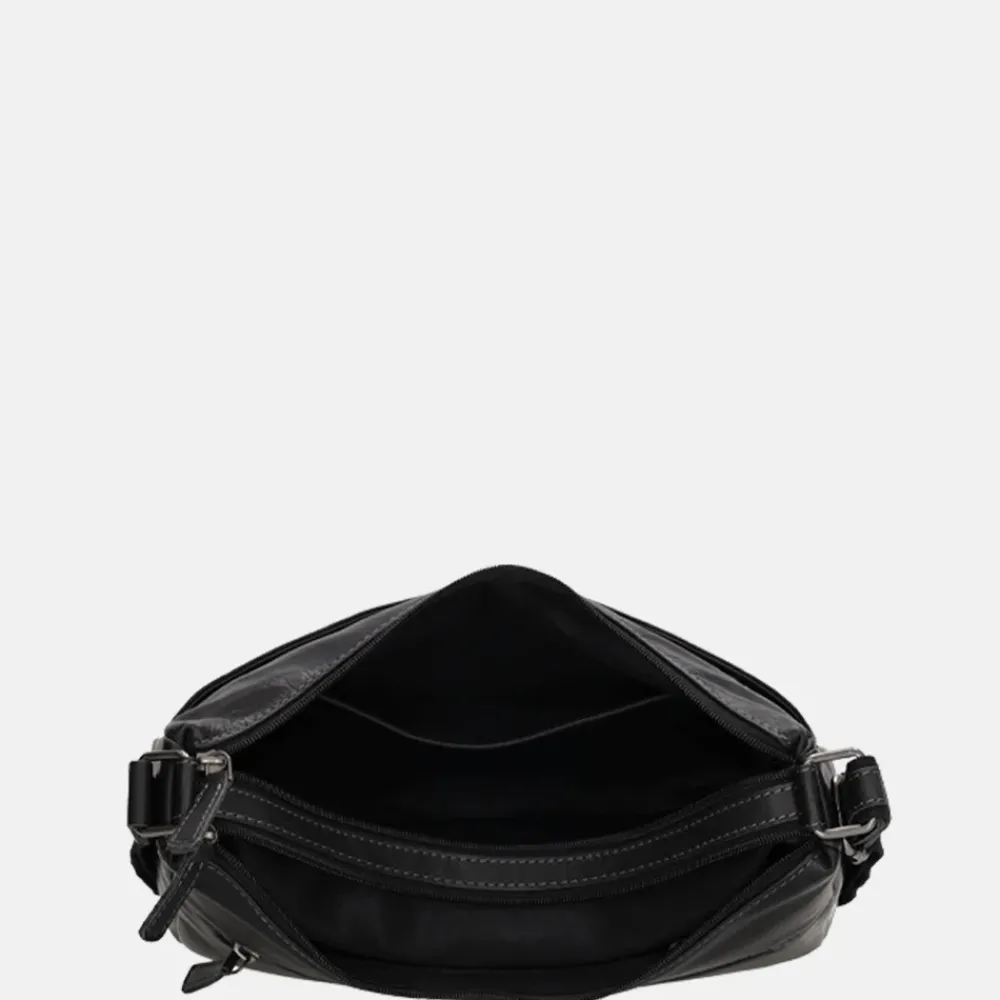 Crossbody Tassen^Hide & Stitches schoudertas M zwart