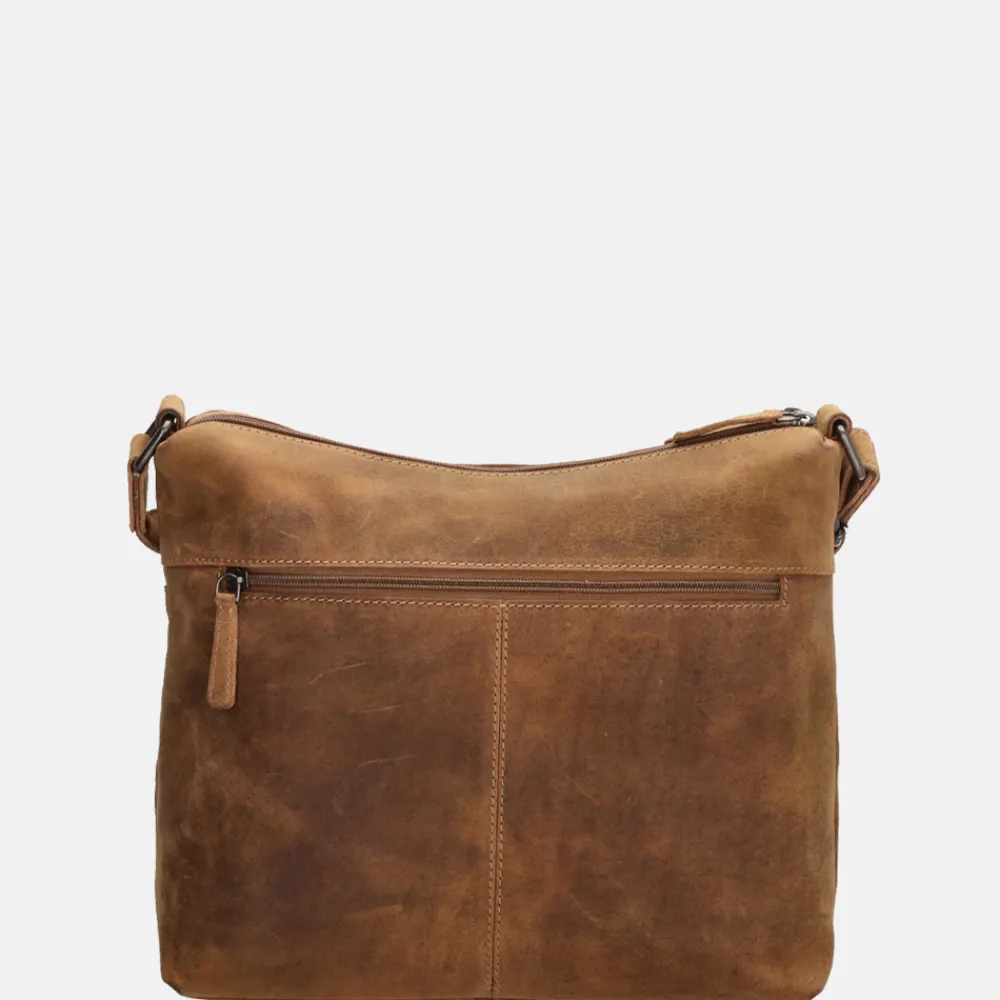 Schoudertassen^Hide & Stitches schoudertas brown