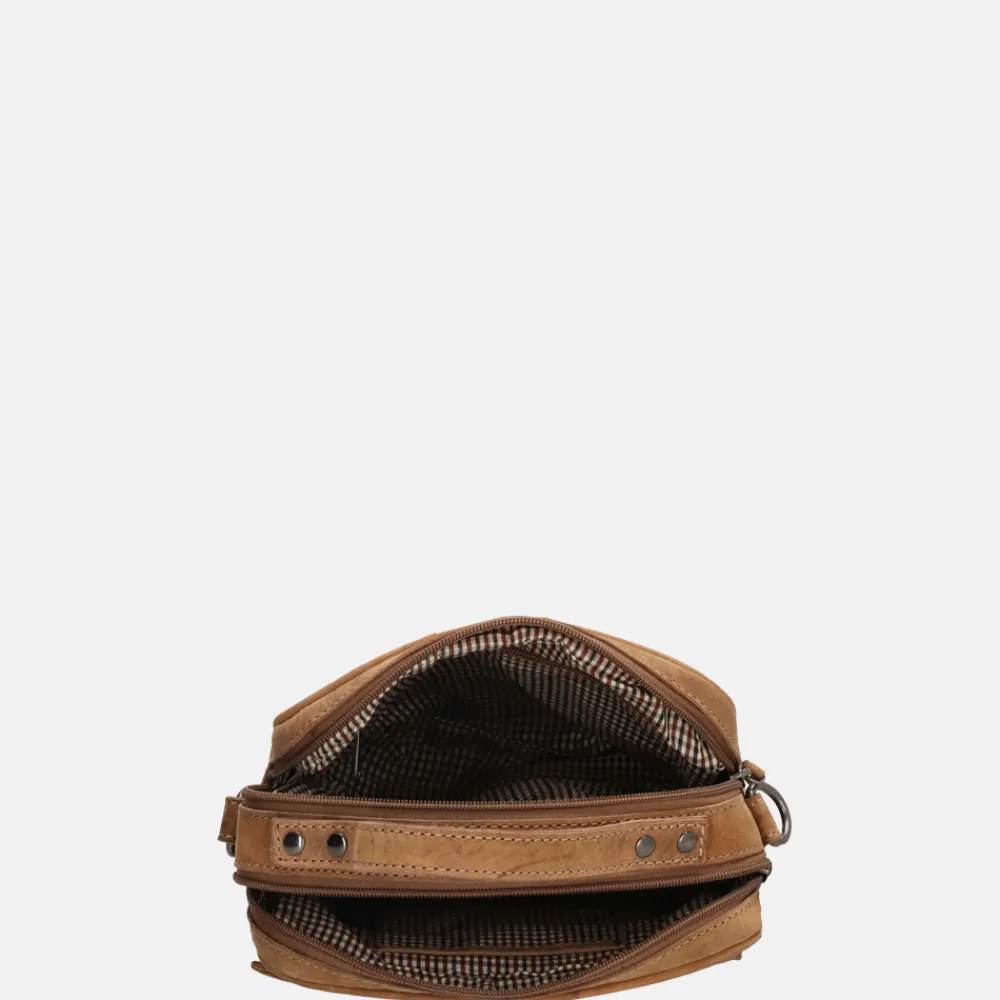 Schoudertassen^Hide & Stitches schoudertas brown