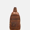 Crossbody Tassen^Hide & Stitches slingback crossbody tas cognac
