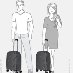 Handbagage Koffers^Impackt Spinner koffer 55 cm iron grey