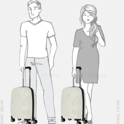 Handbagage Koffers^Impackt Spinner koffer 55 cm polar white