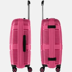 Reiskoffers^Impackt Spinner koffer 65 cm flora pink