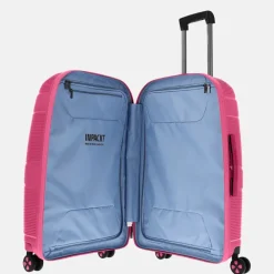 Reiskoffers^Impackt Spinner koffer 65 cm flora pink
