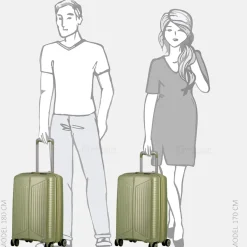 Handbagage Koffers^Jump Evae handbagage koffer 55 cm expandable vertclair