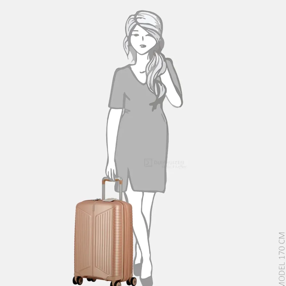 Handbagage Koffers^Jump Evae handbagage koffer 55 cm expandable rosepale