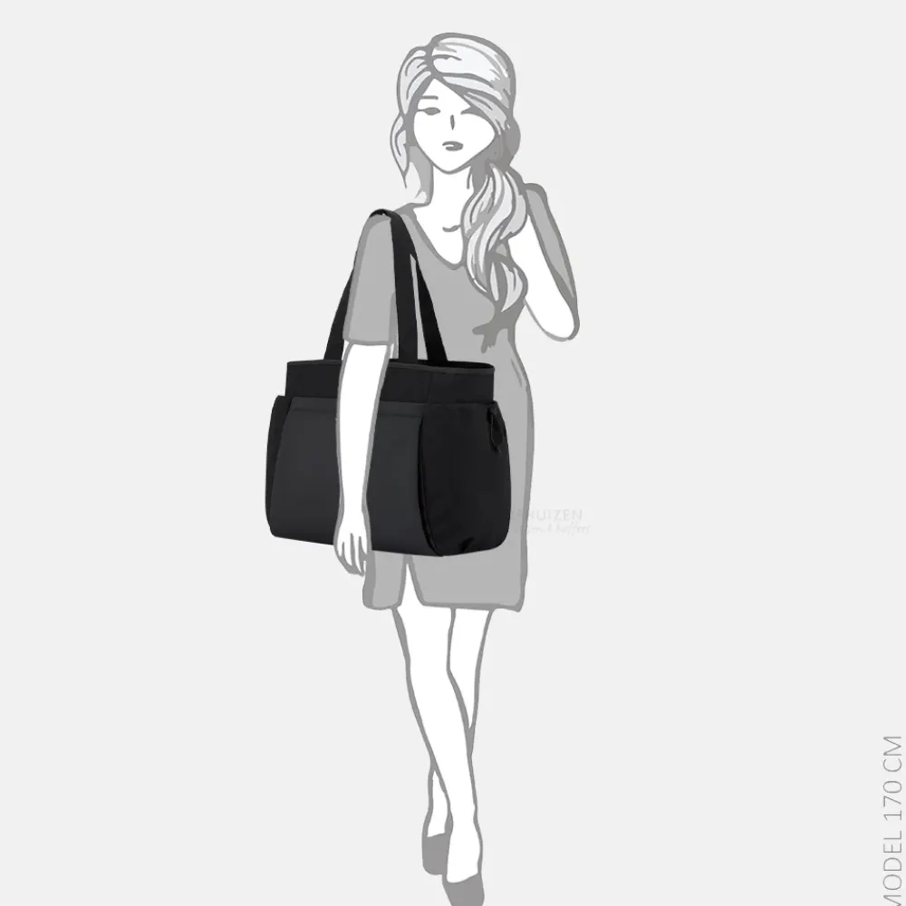Dames Laptoptassen^Kapten & Son Hellvi shopper/weekendtas all black