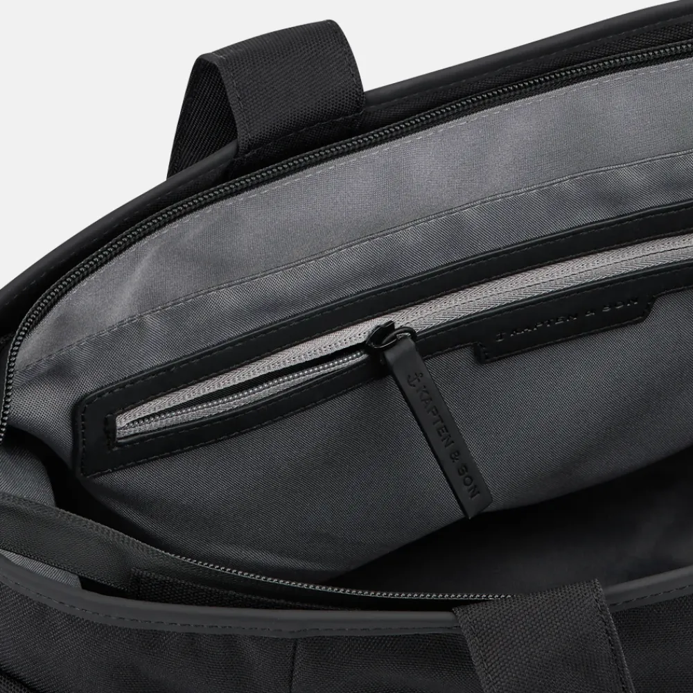 Dames Laptoptassen^Kapten & Son Hellvi shopper/weekendtas all black