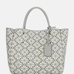 Handtassen^Kate Spade Flower Jacquard M handtas grey multi