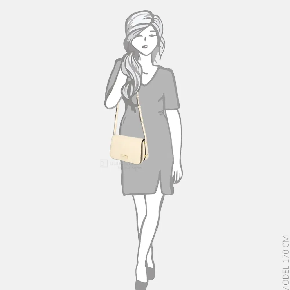 Handtassen^Kate Spade Liv Flap handtas milk glass