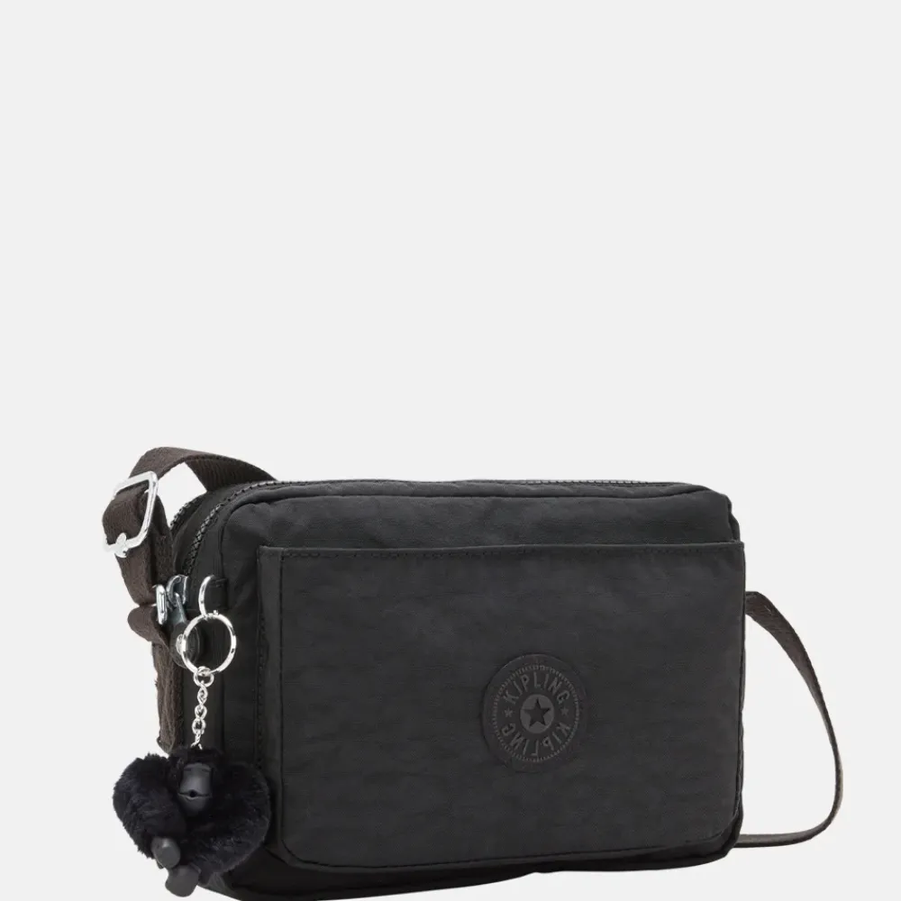 Schoudertassen^Kipling Abanu schoudertas M black