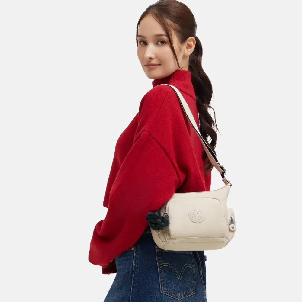 Crossbody Tassen^Kipling Gabbie crossbody tas mini back to beige