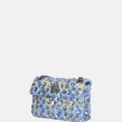 Schoudertassen^Kurt Geiger Kensington schoudertas sequins mini boucle blue pale