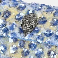 Schoudertassen^Kurt Geiger Kensington schoudertas sequins mini boucle blue pale