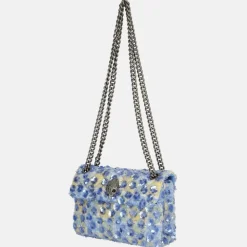 Schoudertassen^Kurt Geiger Kensington schoudertas sequins mini boucle blue pale