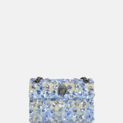 Schoudertassen^Kurt Geiger Kensington schoudertas sequins mini boucle blue pale