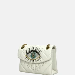 Schoudertassen^Kurt Geiger Leather Mini Kensington Eye schoudertas bone