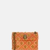 Schoudertassen^Kurt Geiger mini Kensington schoudertas strass jewel red combi
