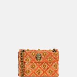 Schoudertassen^Kurt Geiger mini Kensington schoudertas strass jewel red combi