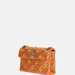 Schoudertassen^Kurt Geiger mini Kensington schoudertas strass jewel red combi