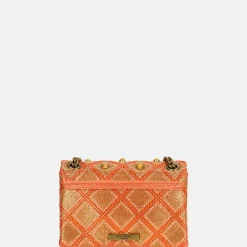 Schoudertassen^Kurt Geiger mini Kensington schoudertas strass jewel red combi